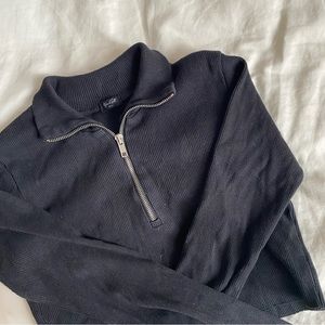 J Galt Brandy Cropped Sweater Half Zip